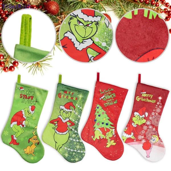 Christmas Stocking Large Christmas Stocking Hanging Fireplace Decorations Festival Decoration Hanging Ornament Christmas Gift YiW251122