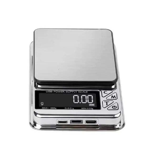 500g 001g USB Charging Pocket Kitchen Scale High Precision Electronic Scale Digital LCD Count Stainless Pocket Kitchen ScalesM251122