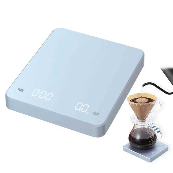 USB Digital Rechargeable Coffee Scale with Timer LED Screen Espresso 01gHigh Accuracy Measuring Kitchen ScaleM251122
