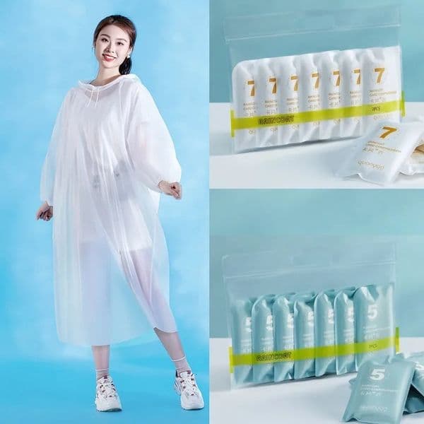 Disposable Raincoat Portable and Thickened Card Packaging Adult and Childrens Student Raincoat Scenic Spot Tourism Long Jumpsuit 250421BJ