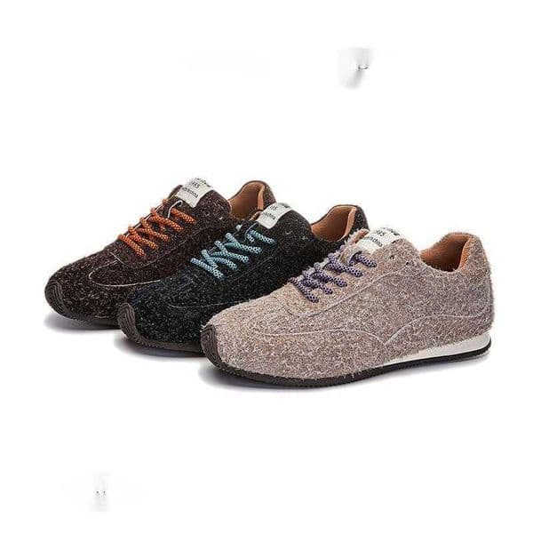 Snowflake velvet leather training shoes women spring casual versatile Forrest Gump shoes, thick soled women's shoes, sports white shoes 250415