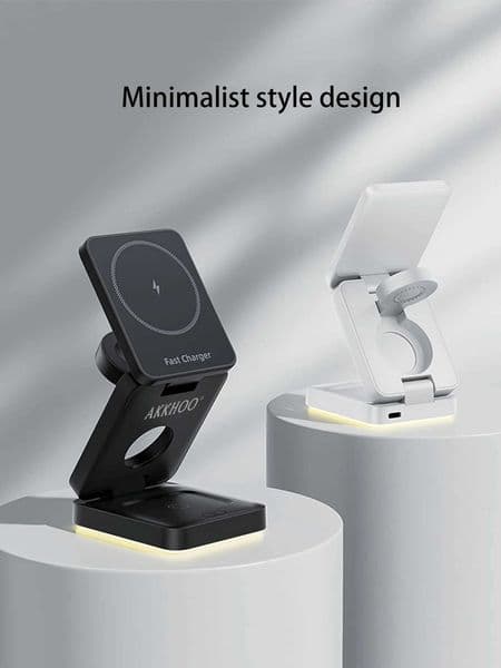 A Wireless Magnetic Charging Dock For Mobile phones Watches And Phones In One Foldable Magnetic Wireless Fast Charging Y251122