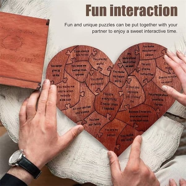 20 Reasons I Love You Puzzle Engraved Gift Home Decor Sentimental Gifts Personalized Valentines Day 250318