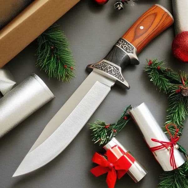 Meat cleaver hunting knife high-end colored wooden handle Boning knife meat cleaver kitchen camping knifeXJ250421