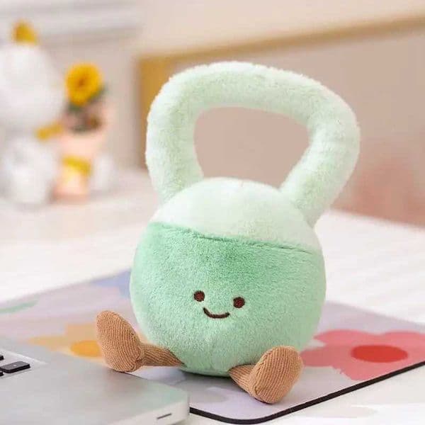 16/20cm simulation dumbbell kettlebell stuffed plush toy figurine cartoon anime cute pillow childrens birthday gift fun doll R251210