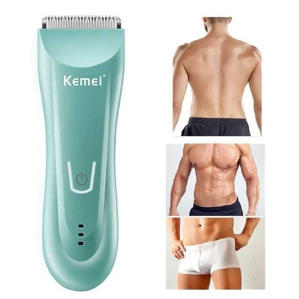 Kemei Wet Dry Groin Body Trimmer For Men Electric Face Beard Hair Trimmer Clipper Rechargeable Pubic Ball Shaver Body Groomer W251122