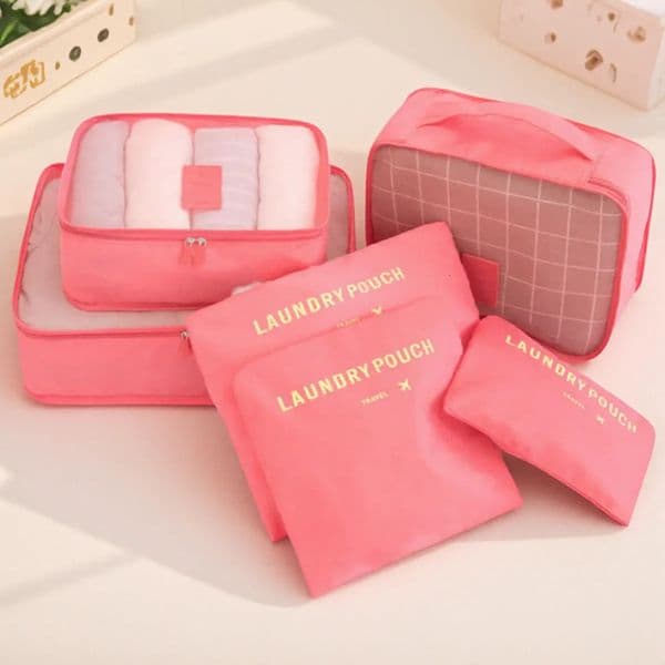 Travel Storage Bag Set 6Pcs Clothes Organizer Luggage Pouch Suitcase Closet Divider Drawer Organizer 250422