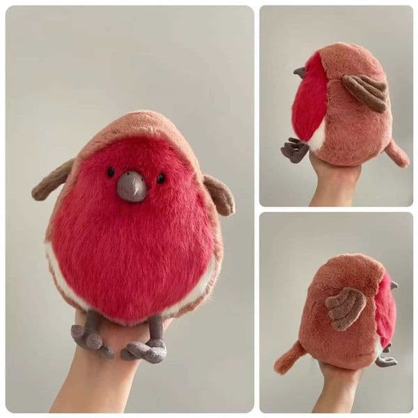 Funny Doll Stuffed Fat Plum Bird Plush Fluffy Plushies Pet Cpanion Toy Ornaments Xmas Gifts Girl Z260131