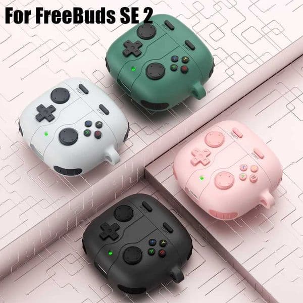 3D GamePad Cartoon Earphone Case For Freebuds SE 2 SE 3 Cover Funda Cute Silicone Shockproof Protective Cases With HookW251122