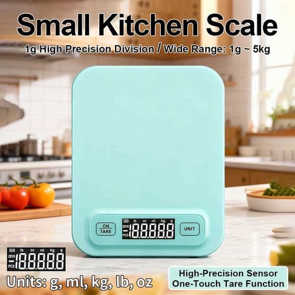 5kg/1g 10kg/1g Digital Kitchen Scale LED Display Electronic Scales Small Kitchen Scale for Kitchen Food Baking 7 UnitsM251122
