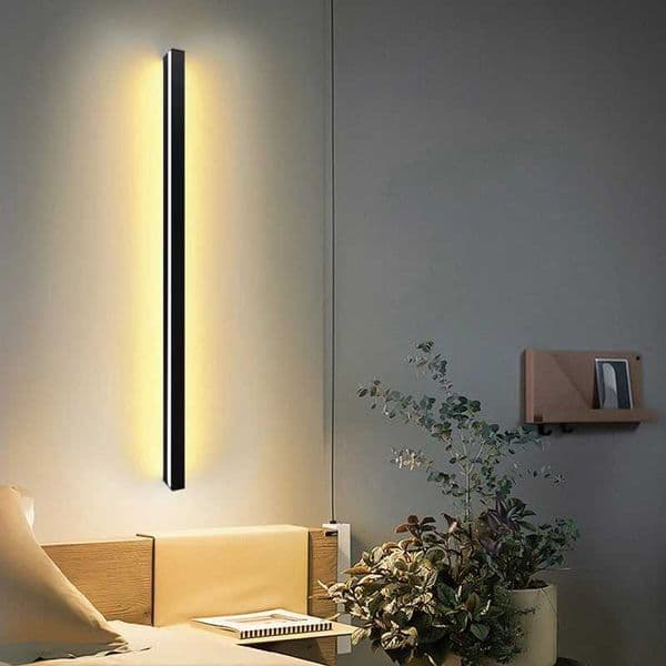 Modern Led Long strip Wall Light 3cm 4cm AC220V Bedside Living Room Background Corridor Stair Porch Black Aluminium Home DecorW251122
