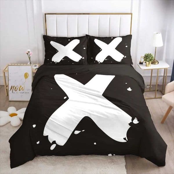 3D black and white duvet cover pillowcase down duvet cover set comfortable shell bedding linen large home textileXJ250421