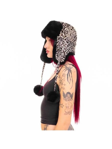 Retro Winter Warm New Clothing Skeleton Print Cross Hot Diamond Versatile Personalized Trend Lei Feng Hat SubcultureXJ251122