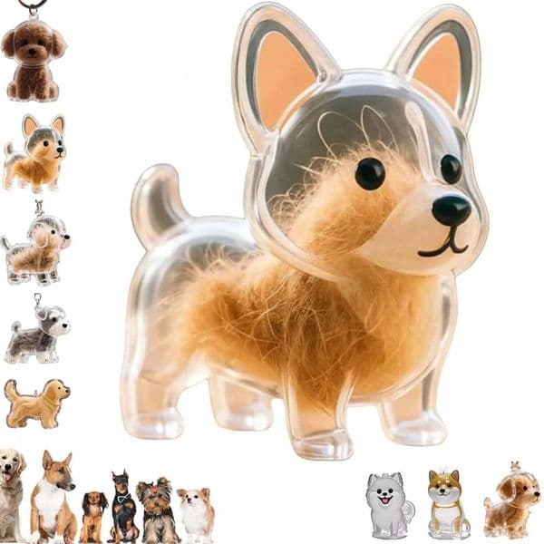 Pet Hair Memorial Resin Storage Capsule Creative Cat/Dog Hair Pendant Unique Keychain Novel Trendy Souvenir Car Decorate Gift 251119BJ
