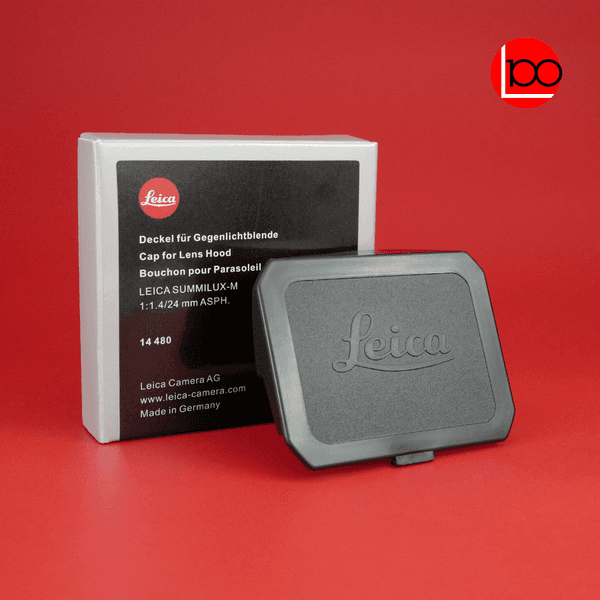 Leica 14480 Lens Hood Cap - Black Plastic Cover for Rectangular Hood (for Leica 24 mm f/1.4 and 18 mm f/3.8 M Lenses) | Boxed