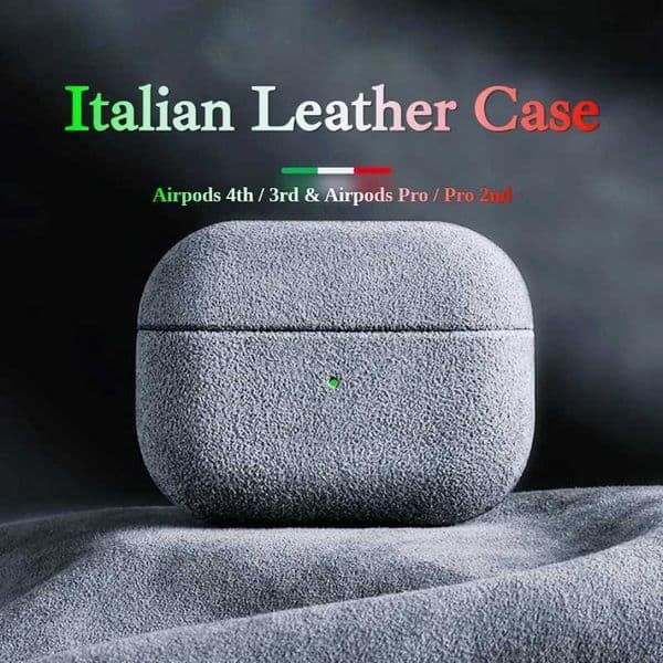Italian Suede Leather Case For Airpods Pro 2 For Airpods Pro 3 Airpods 4 3 Case Luxury Artificial Leather All Inclusive CaseW251122