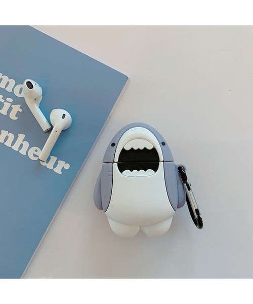 PVC Earphone Three Dimensional Creative Big Mouth Shark Protective Cover