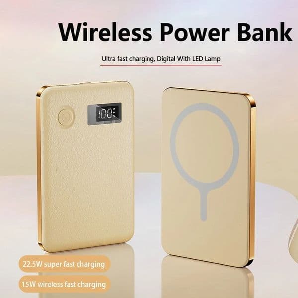 2026 Mini 100000mAh Magnetic Wireless Power Bank 22.5W Ultra Fast Charging External Battery for iPhone Xiaomi Samsung Huawei