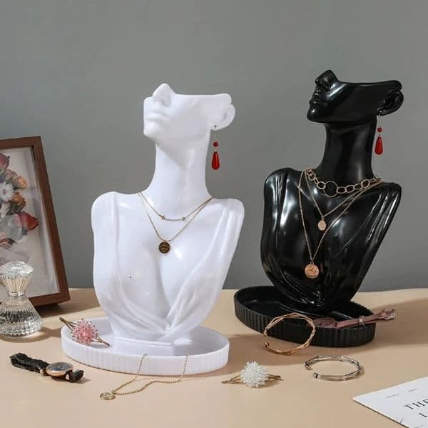 Portrait Neck Necklace Window display rack jewelry earrings Plastic Mannequin display rack jewelry pendant necklace neck model 251118