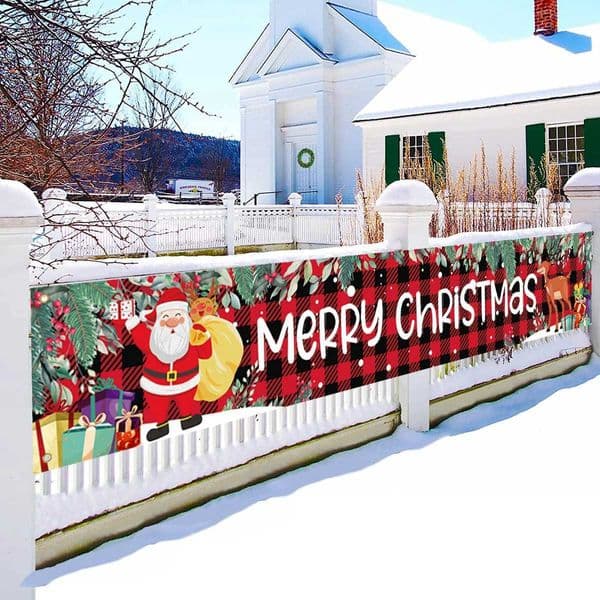 Christmas Outdoor Banner Merry Christmas Decoraton For Home 2023 Cristmas Outdoor Decor Xmas Navidad Noel Happy New Year 2024W251122