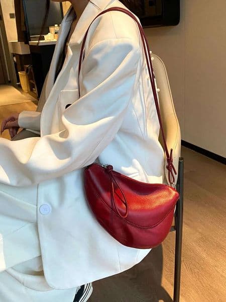 YANATARI Dumpg Leather Soft Leather Minimalist Crossbody Bag Women Female Fashion Handbag