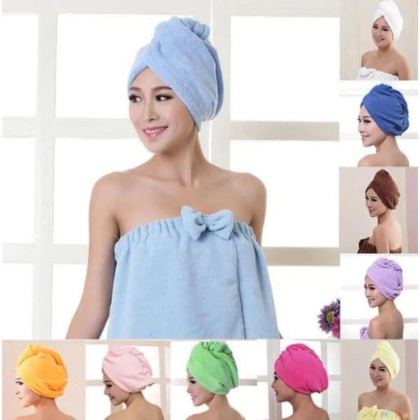 Turban Head Wrap Bathing Tools Microfibre After Shower Hair Drying Wrap Womens Girls Ladies Towel Quick Dry Hair Hat Cap Pink 250422