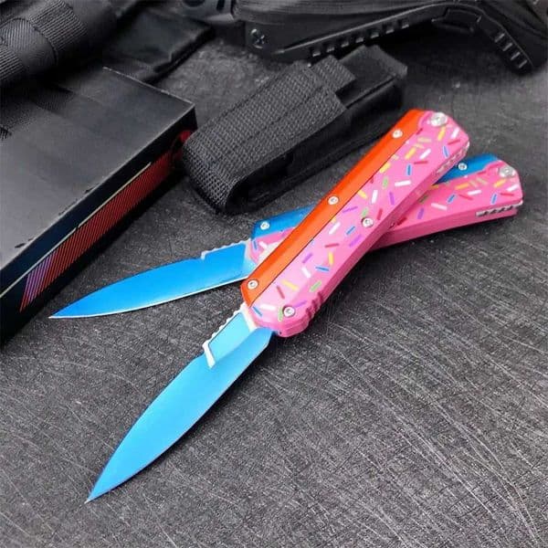 Lightweight outdoor tactical knife D2 steel knife/aluminum handle jungle pocket knife for wilderness survival/huntingXJ250421