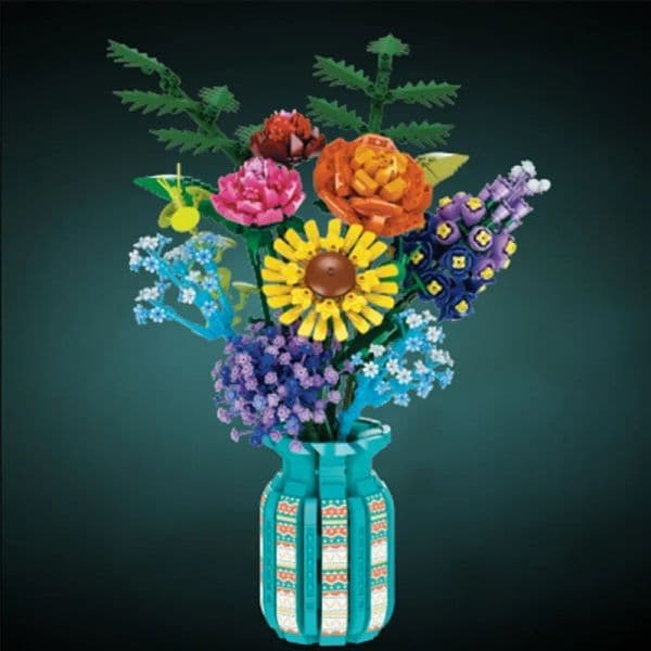Build Block Set Bouquet Building Blocks Plant Preserved Flower Gypsophila brick Bricks Model Kid DIY Toys Adult Romantic Valentine's Day Gifts Toy