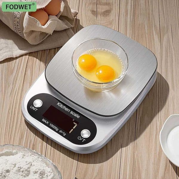 Fodwet 5Kg/0.1G digital kitchen scale stainless steel food scale with Lcd and Zero used for baking cooking and cookingXJ250423