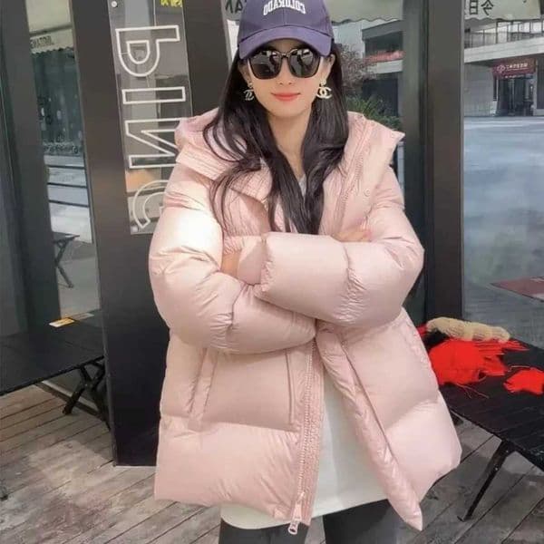 Women Korean Cotton Parkas Hooded Winter Oversize Coat Thick Warm Loose Puffer Jacket Female Solid Fashion Zipper Outwear Z251124