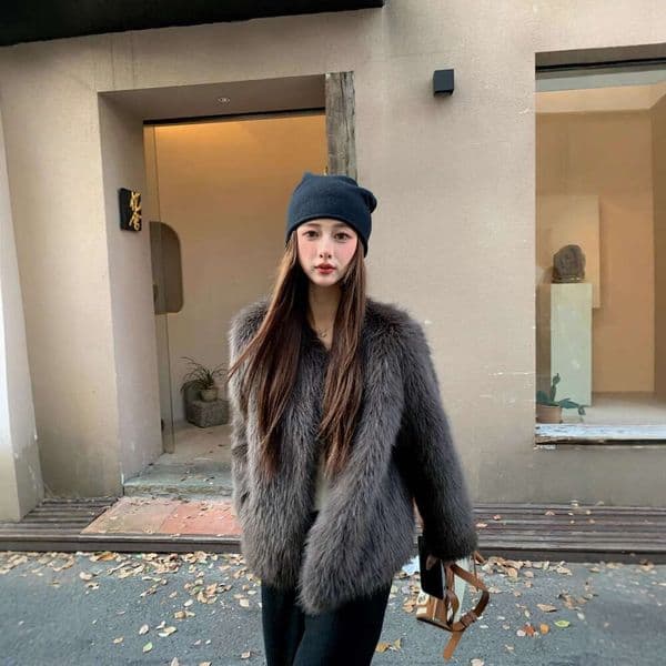 Molai Main Series Annual Coat Eco-Friendly Imitation Fox Fur Women's Light Luxury New Model