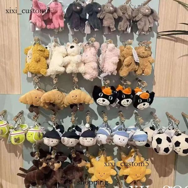 Jelly Cat keychain Cotton Candy Cute Soft Two Tone Keychain Bag Plush Accessories Doll Car Pendant Halloween and Christmas Gifts new 959