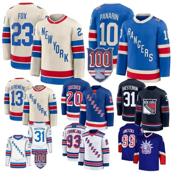 NY Ranger 2026 Winter Classics Hockey Jersey Adam Fox Artemi Panarin Shesterkin J.T. Miller Trocheck Henrik Lundqvist Mike Richter Gretzky Gavrikov Othmann Women Kid