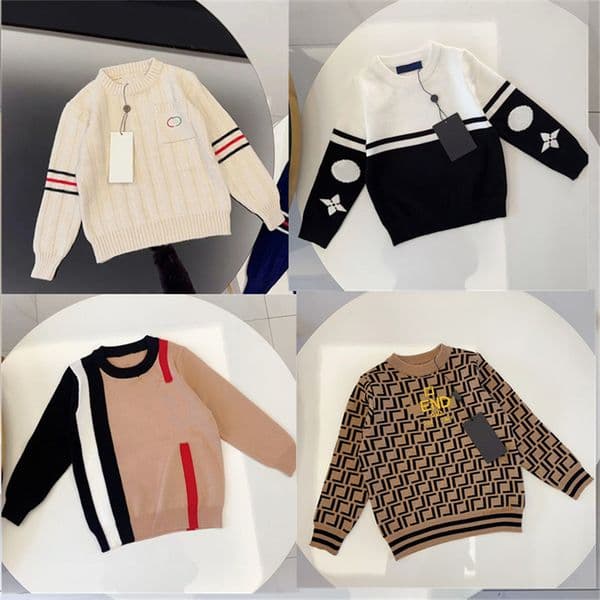 Designer Clothes Sweaters Kids Coat Suitable for boys and girls. Fall/Winter Style. Children's Warm Letter-Printed Pullover Sweater size90-150 A13