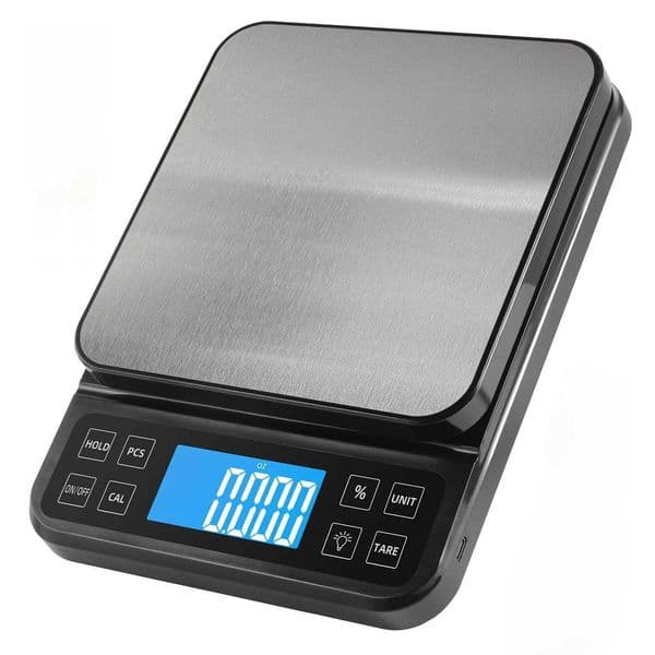 5KG 10KG food kitchen scale rechargeable digital scale with LCD display and stainless steel tray used for weighing baked and cooked mealsXJ250423