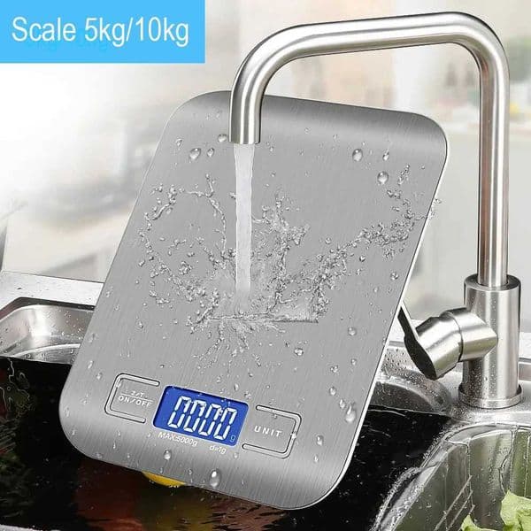 10kg/5kg LCD electronic scale OZ/ML/LB/G kitchen scale stainless steel weighing scale food balance measurement tool after eating and drinkingXJ250423