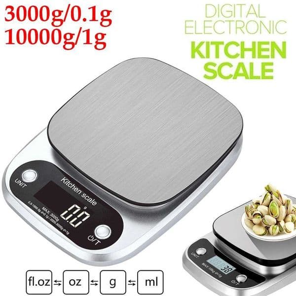 10/3Kg electronic food scale with LCD display screen kitchen mini food scale food balance measuring weight tool food snack weighing baking toolXJ250423