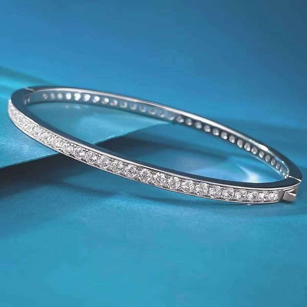 Sterling Sier Classic fashion Bangle Bracelet for Women Gift Party Wedding Boutique Jewelry