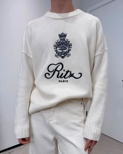 Frame X Ritz Sweatshirts Desinger Pullover Mens Hoody Womens Sweatshirt Hot Winter New Round Neck Chic Letter Print Design Loose Casu