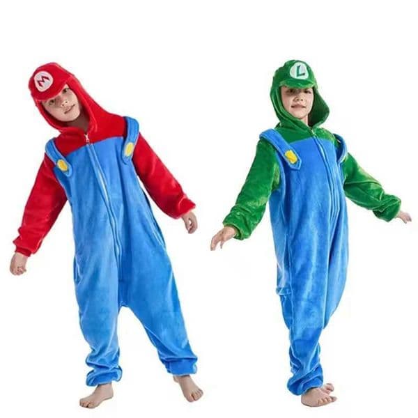2026 New Brothers Game Cosplay Costume Anime Figure Luigi One Piece Pajamas Kawaii Cartoon Sleepwear Halloween Cos Clothes Designer