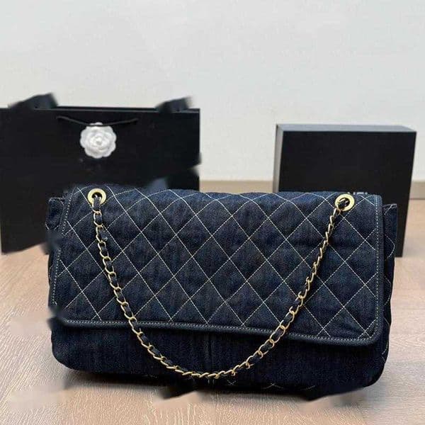 2025--10A Cowboy Bag Stylish Women Shoulder Bag Gold Hardware Metal Adjustable Shoulder Strap Hand Crossbody Bag Travel Airport Shopping Bags 40cm