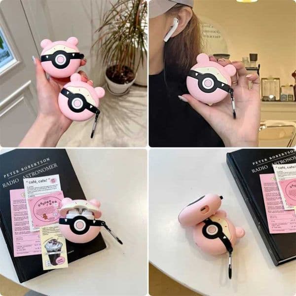 Pink Jigglypuff For Airpods CaseProtective Shockproof Silicone Earphone Cover For Airpods Pro 2 Case For Girls KidsW251124