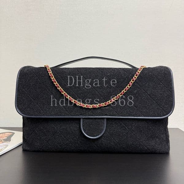 Mirror quality Designer Handbag Shoulder Bag Large Flap Bag Luxury Wool Lambskin Leather Crossbody bags Chain bag 56cm With Box C050