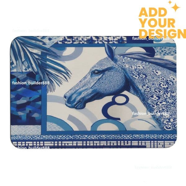 Custom H Designer Horse Luxury Rug for Bedroom Living Room Sofa Home Doormat Decor Kids Non slip Floor Mat H68