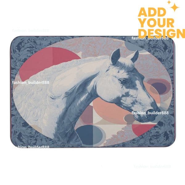 Custom H Designer Horse Luxury Rug for Bedroom Living Room Sofa Home Doormat Decor Kids Non slip Floor Mat H48