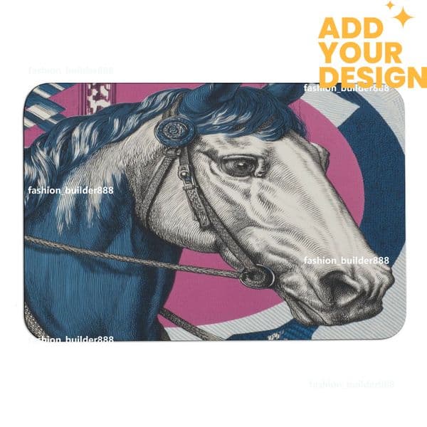 Custom H Designer Horse Luxury Rug for Bedroom Living Room Sofa Home Doormat Decor Kids Non slip Floor Mat H64