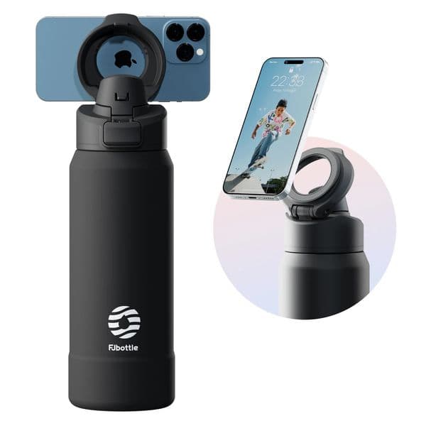 FEIJIAN Magnetic Thermos Stainless Steel Sports Water Bottle with Magnetic Phone Holder Bouncing cover Insulation Cup 251121