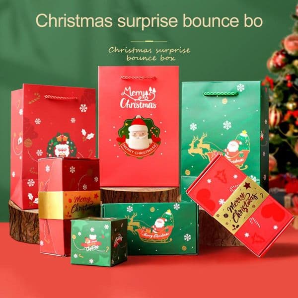 Explosion Gift Box for Money Christmas Surprise Cash Gift Holder Merry Christmas Bouncing Money Box Surprises Proposal Gift Box