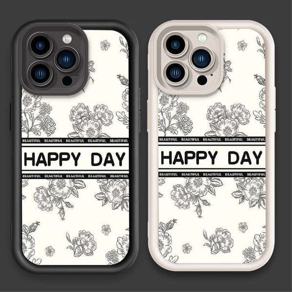 Black and white camellia suitable for Apple 16 Promax phone case iPhone 15 plus 14 Pro with 13X appearance