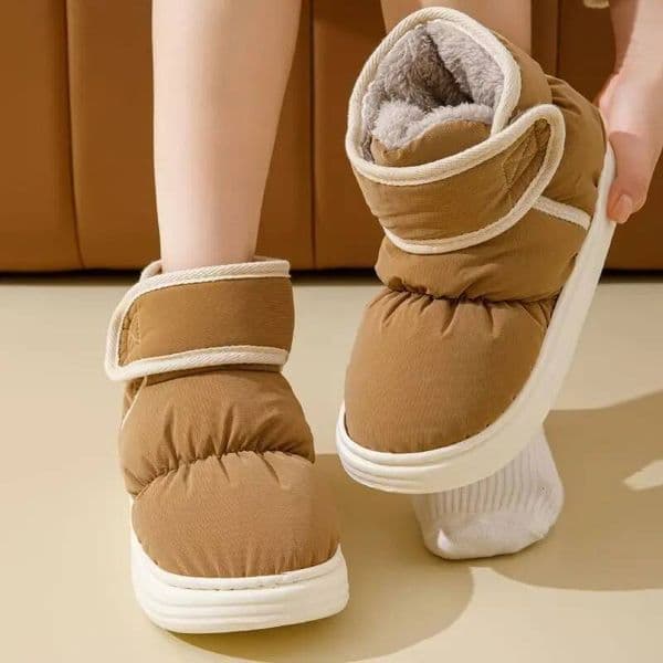 Ddmysports Women S Winter Sweet High Top Waterproof Cotton Slippers Closed Heel Design Cozy Home Outdoor Wearable Couple Shoes Outdoor Shoes